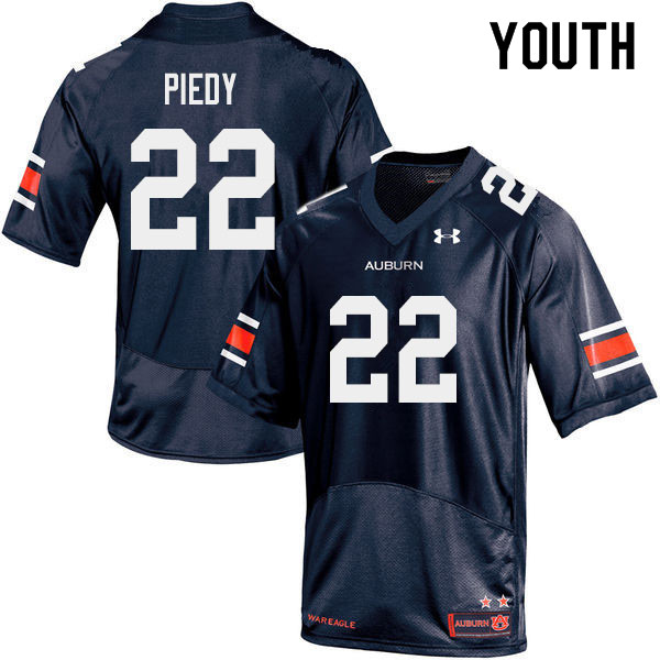Youth Auburn Tigers #22 Erik Piedy Navy 2019 College Stitched Football Jersey